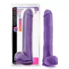 Dildo con TestÃ­culos de 35 cm LArgo x 6.3 cm Ancho - 14 Pulgadas con Ventosa Color Morado Daddy BL-26641