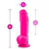  Dildo con Testículos de 25 cm Largo x 6.25 cm Ancho - 10 Pulgadas con Ventosa Color Rosa Big Boy BL-37580