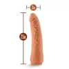  Dildo Realista Sin Testículos de 19 cm Largo x 5 cm Ancho - 7.5 Pulgadas con Ventosa Color Piel Morena Adapter Mocha BL-51337