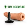  Dildo Realista Sin Testículos de 19 cm Largo x 5 cm Ancho - 7.5 Pulgadas con Ventosa Color Piel Morena Adapter Mocha BL-51337