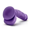  Dildo con Testículos de 21 cm Largo x 5 cm Ancho - 8 Pulgadas con Ventosa Color Morado Pound BL-55301