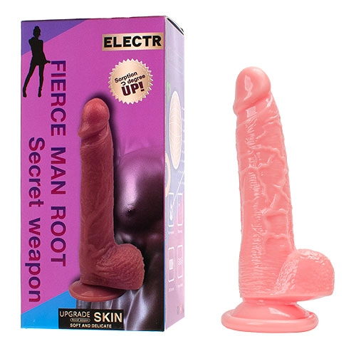  Dildo Realista con Testículos de 18 cm Largo x 3.7 cm Ancho - 7 Pulgadas con Ventosa Color Piel Blanca Ancho - 7 Pulgadas 7