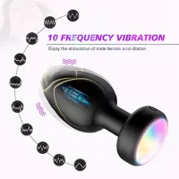  Anal Plug with Vibration and Light