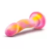  Dildo Multicolor de Silicón de  19 cm Largo  x  3.8 cm Ancho - 7.5 Pulgadas con Ventosa Color Rosa Sun's Out Pink Blush Novelties BL-88360