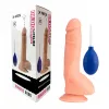 Dildo Realista Eyaculador con TestÃ­culos de 23 cm Largo x 4.2 cm Ancho - 9 Pulgadas con Ventosa Color Piel Blanca X-Men Realistic Ejaculating
