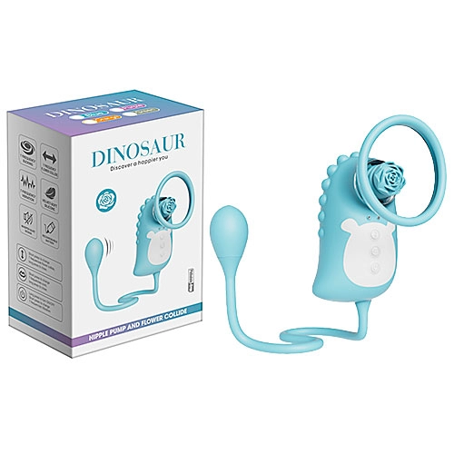  Succionador de Clitoris Dinosaur Suction Rotating Vib Flower & Bullet Vib