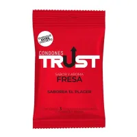  Condón Trust de Sabor y Aroma Fresa Prudence