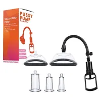  Kit Bomba de Vacio Vaginal y Pezones Negro Para Mujeres