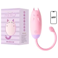  Bala Vibradora en Forma de Huevo con Aplicaci&oacute;n Para Celular -Meow Vibe App Pink Lilo LL-24063-A