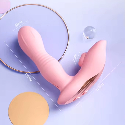 Bala Vibradora Sexual Con Succionador de Clitoris  Recargable - Tabena App Pink Lilo LL-2328-A
