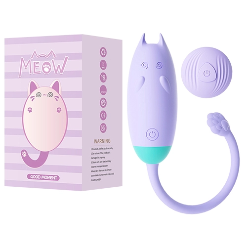  Bala Vibradora en Forma de Huevo a Control Remoto - Meow Vibe Purple Lilo LL-24063-B