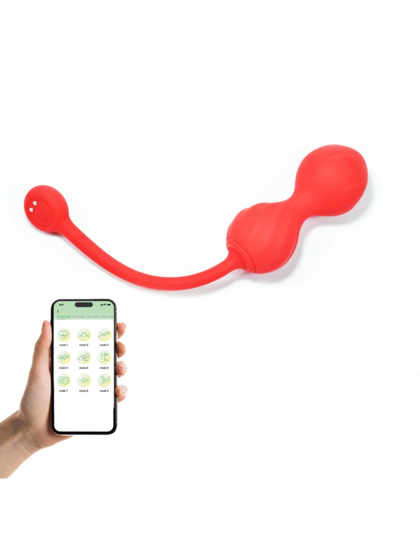  Bolas de Kegel con Aplicación para Celular Color Rojo - KEGEL BALLS OMG PLUS