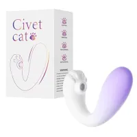  Succionador de Cl&iacute;toris Kawaii con App  Civet Cat Purple Lilo - Succi&oacute;n + 10 Frecuencias - USB LL-25001-A