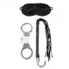  Kit Bondage BDSM Esposas de Metal, Antifaz y Latigo de Cuero - LOVERS FANTASY PD2107-00 para Juguegos Sado de Dominación