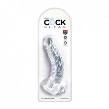  19 cm Largo x 3.8 cm Ancho - PD5755-20 King Cock Clear 7.5" With Balls