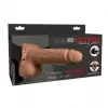  Arnés Strapon para Hombre con Dildo Hueco con Vibrador, Recargable, Control Remoto, Extensión para el Pene de 17 cm Largo x 4.4 cm Ancho Color Piel Morena - 7 Pulgadas HOLLOW STRAP ON WHIT PD3391-22