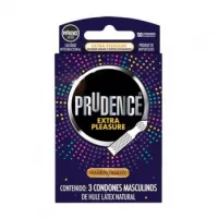 Codones y preservativos CONDON PRUDENCE EXTRA PLEASURE 3 PZS